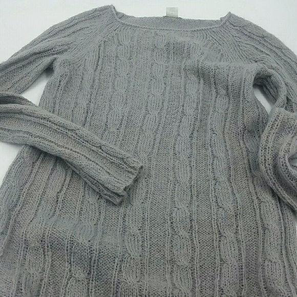 J. Crew Sweaters - J CREW l Cable Knit Gray Mohair Sweater B6